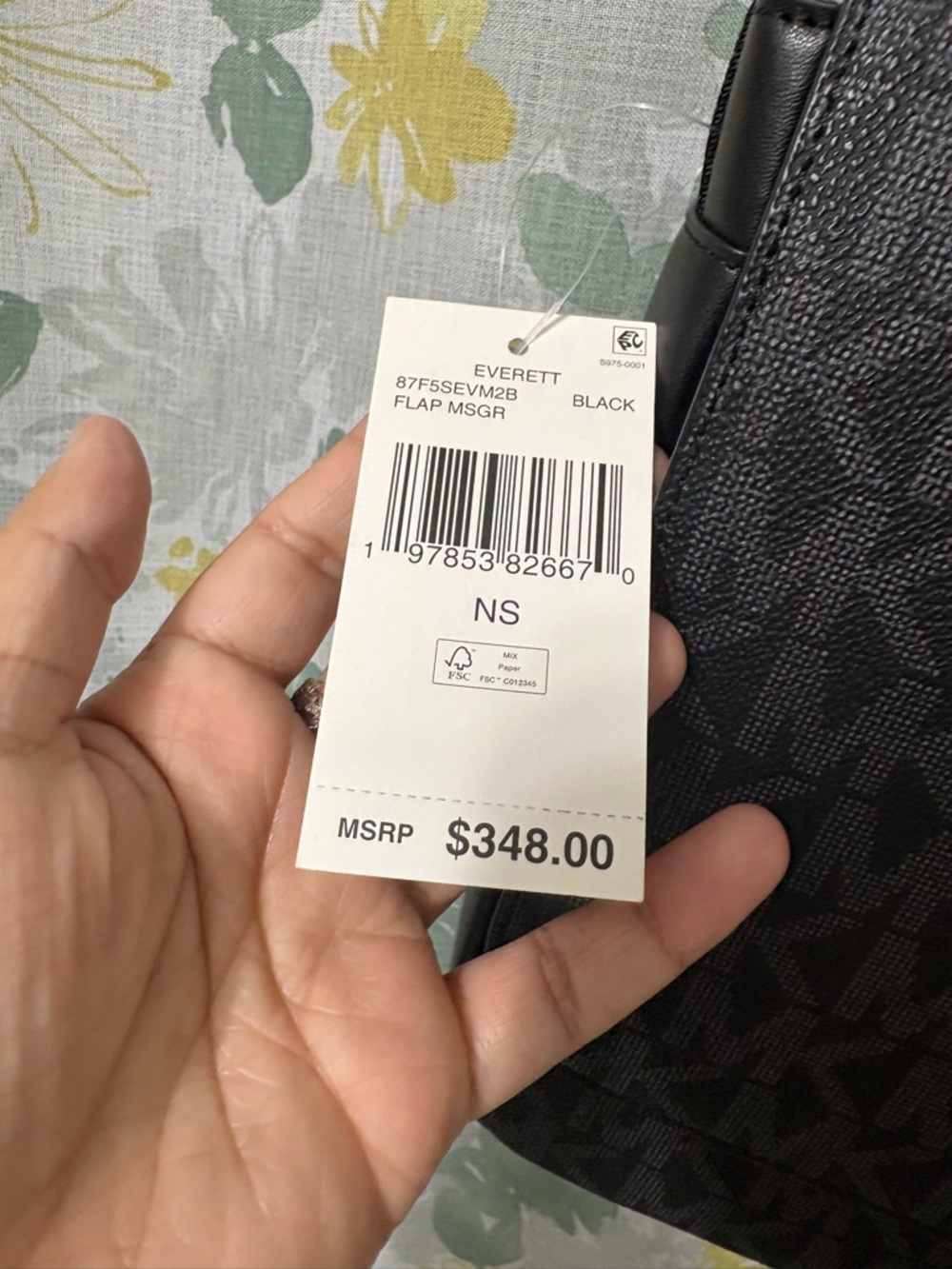 Michael Kors Black Monogram Laptop Bag - Picture 2 of 3